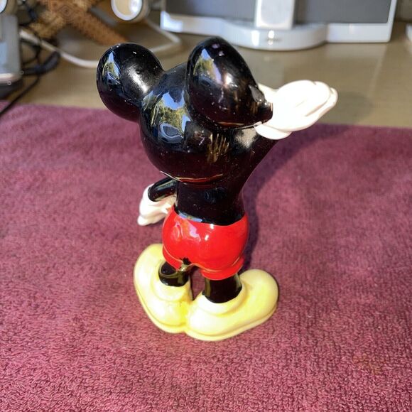 1985 Disney Mickey Mouse Hi Pie-Eye Ceramic Figurine Made in Japan 5” Tall - Picture 3 of 5